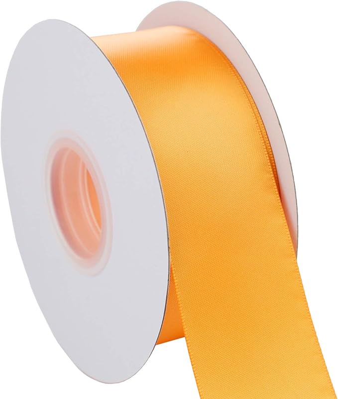 ITIsparkle 11/2" Inch Double Faced Satin Ribbon 25 Yards-Roll Set for Gift Wrapping Party Favor Hair Braids Hair Bow Baby Shower Decoration Floral Arrangement Craft Supplies, Gold Ribbon