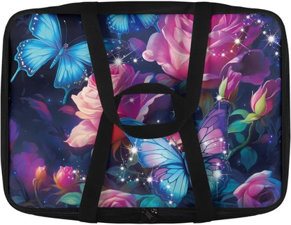 Rose Butterfly Insulated Casserole Carrier Thermal Bags Casserole Carriers for Hot or Cold Food with Heat Resistant Lining Zip Food Carriers Travel Potluck Parties Picnic Cookouts Beach