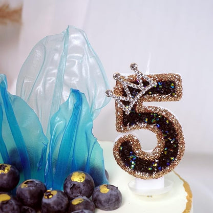 Saododku Birthday Candles for Cake, 0123456789 Number Candles for Birthday Cakes with Sparklers, 3.15" Large Cake Candles for Baby Girl/Boy Birthday, or Wedding Party Decorations(4#)