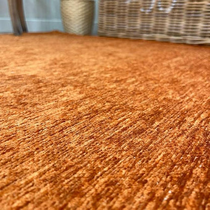 Alfa Rich 4x6 Burnt Orange Washable Area Rugs for Living Room Bedroom Kitchen Cotton Solid Decor Rug
