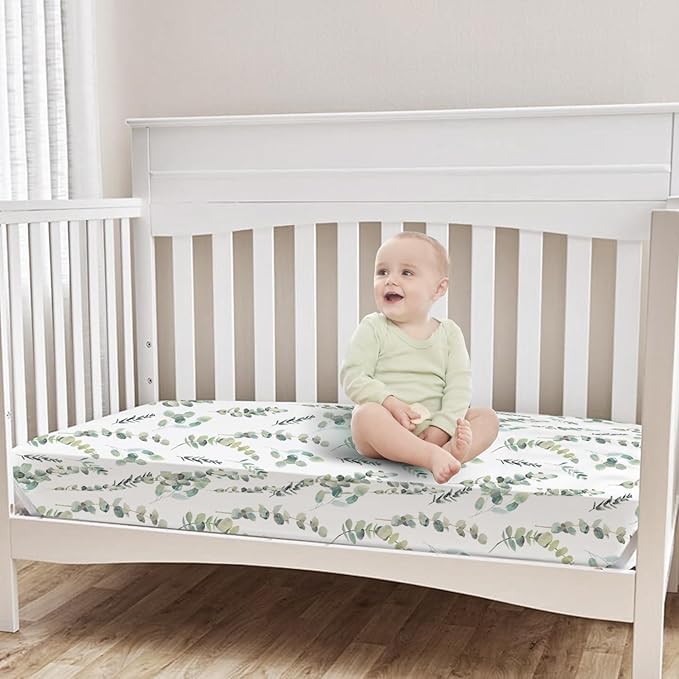 Bimocosy Crib Sheets 4 Pack, Baby Crib Sheets Fitted for Boys and Girls Breathable & Snug Fit, Soft Toddler Bed Sheets for Standard Crib Mattress Nursery Daycare Essentials, Bear Cub