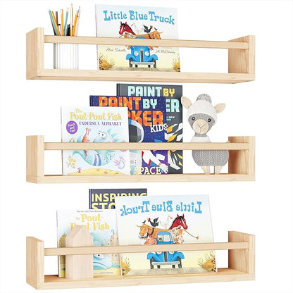 Fixwal Nursery Shelves, 16.5 Inch Floating Bookshelves