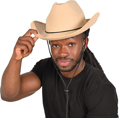 Beistle Felt Cowboy Hats – Western Headwear Birthday, Photo Booth & Halloween Costume Accessories