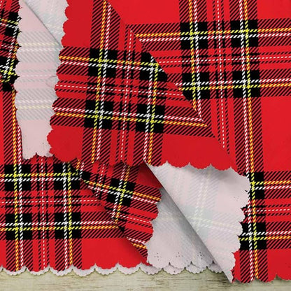 Yibeas Red Plaid Cloth Napkins Set of 4 Traditional Scottish Checkered Tartan Pattern in Classic Colors Polyester Kitchen Dinner Napkins for Holiday Festive Wedding Decor 18 x 18 inch