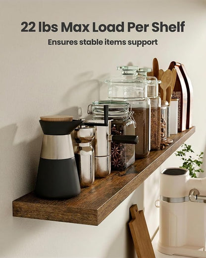 AMADA HOMEFURNISHING 23.6" L Floating Shelves, Wall Shelves Set of 3