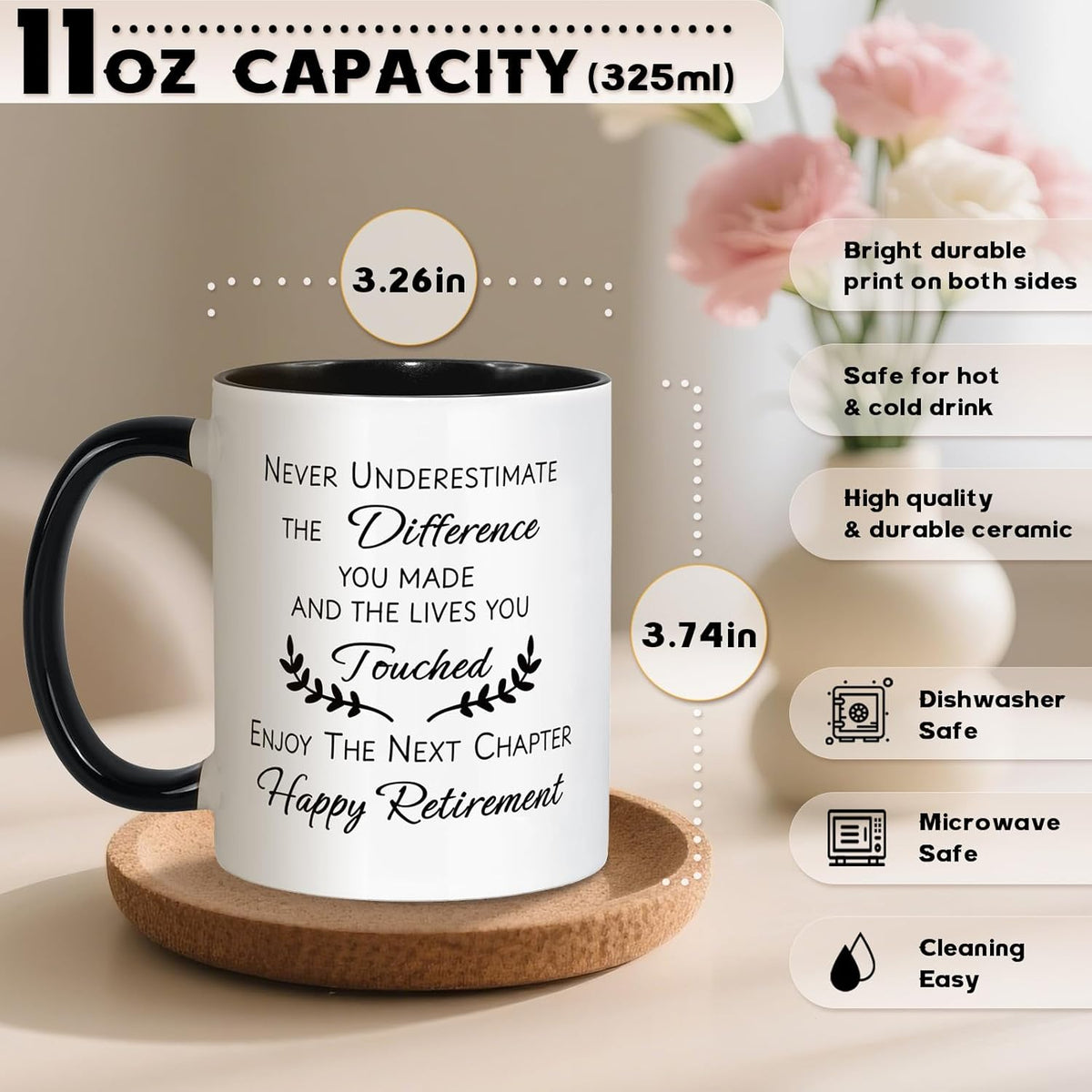 Retirement Gift for Man Woman, Funny Retirement Mug, Best Retirement Gifts for Men Women 2025, Coworkers, Friends, Teacher, Boss, Sisters, Mom, Retired Gifts Coffee Cup 11oz