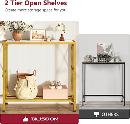 Tajsoon 28.3" Entryway Table, 2-Tier Small Consle Table