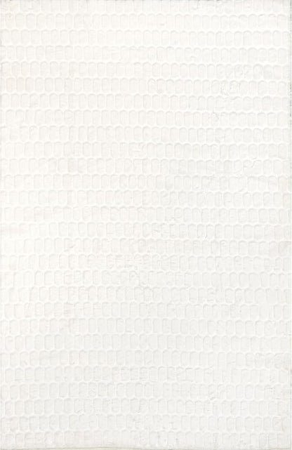 Nuloom Nia White/Ivory, 2' x 3', Cozy Shag, Fluffy and Soft, High Traffic, Stain Resistant, Easy Clean, Durable Machine Washable Area Rug for Bedroom, Living Room, Dining, Den, Foyer, Entryway