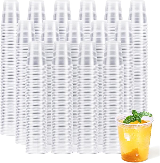 JOLLY CHEF 𝟏𝟐𝟎𝟎 𝐏𝐚𝐜𝐤 3 oz Clear Plastic Cups, Disposable Mouthwash Cups for Any Occasion, Small Bathroom Cold Party Drinking Tumblers for Tasting, Drinking and Party