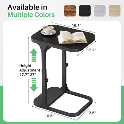 Kitstorack Height Adjustable End Table, Small Side Table