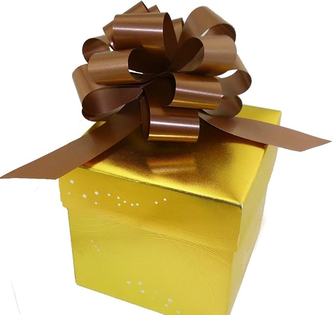 Brown Decorative Gift Pull Bows, 5" Wide, Set of 10, Chocolate Brown, Fall Decor, Wreath, Thanksgiving, Autumn, Christmas, Presents, Gift Basket, Fundraiser, Birthday, Decoration
