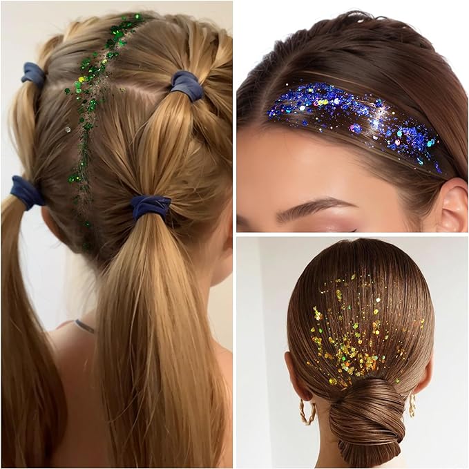 Teenitor Body Glitter Face Glitter Makeup Festival Glitter, 12 Colors Face and Body Glitter Gel, Hair Glitter Gel, Body Makeup