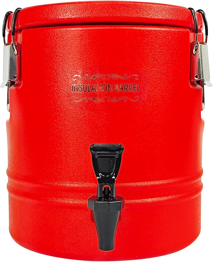12L Insulated Barrel, 3.2 Gallon Ice Bucket, Leakproof Hot & Cold Drink Dispenser with Spigot, 304 Stainless Steel Liner, Portable Water Cooler for Camping, Party, Coffee Bar, Picnic