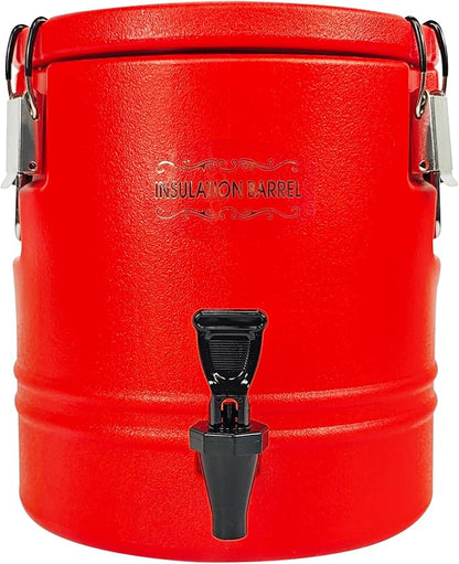 12L Insulated Barrel, 3.2 Gallon Ice Bucket, Leakproof Hot & Cold Drink Dispenser with Spigot, 304 Stainless Steel Liner, Portable Water Cooler for Camping, Party, Coffee Bar, Picnic