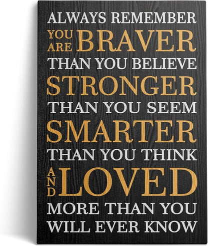 Jumong Motivational Canvas Wall Art Inspirational Wall Decor Wooden Frame Inspirational Office Wall Art Motivational Wall Decor Encouragement Artwork Poster for Home Office Living Room Bedroom