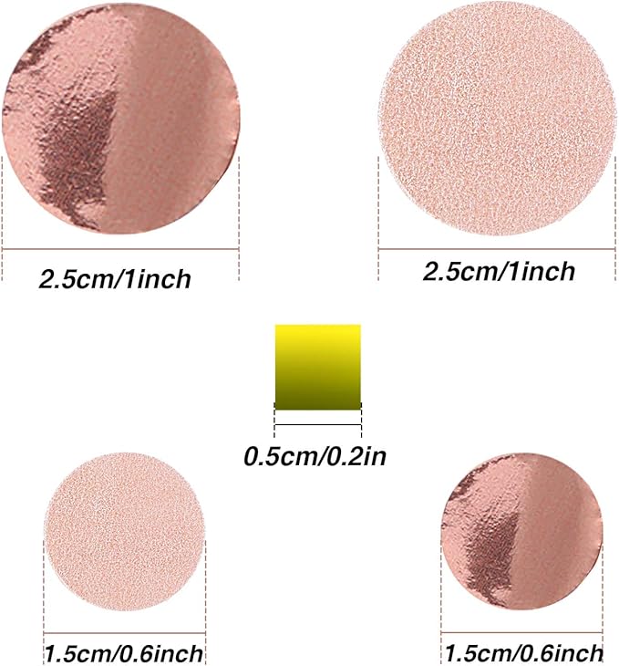 TecUnite Round Tissue Paper Table Confetti Dots for Wedding Birthday Party Decoration Arts Craft DIY Scrapbooking, 1.76 oz(1.5 cm Plus 2.5 cm)