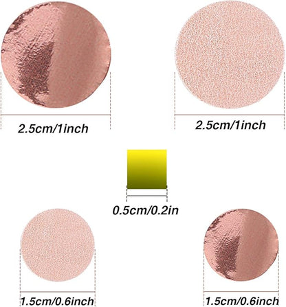 TecUnite Round Tissue Paper Table Confetti Dots for Wedding Birthday Party Decoration Arts Craft DIY Scrapbooking, 1.76 oz(1.5 cm Plus 2.5 cm)