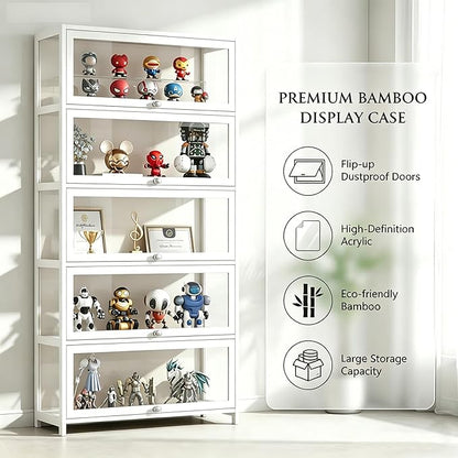 Display Cabinet with Acrylic Door, 5-Tier Curio Display Cabinet, Display Case