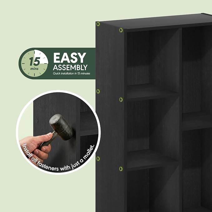Furinno Luder 5-Cube No Tool Assembly Open Shelf