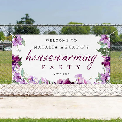 Personalized Housewarming Party Welcome Banner Decorations Double Sided Printing And Various Sizes #17