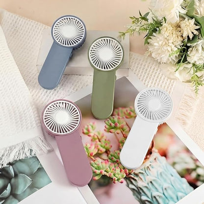 Sumind 20 Pcs Small Personal Portable Fan Mini Handheld Bulk 1 Speed Electric Cute Battery Powered for Neck Lash Makeup Women Men Travel Camping Indoor Outdoor Summer (White & Morandi Colors)