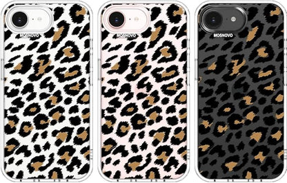 MOSNOVO for iPhone 17e Case/iPhone 16e Case, Shockproof Military-Grade Protection 6.6ft Drop Tested, Clear Phone Case for iPhone 16e / iPhone 17e, Leopard Print Design