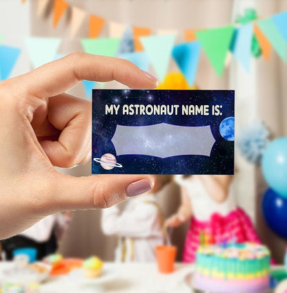 What's Your Astronaut Name, 1 Sign and 30 Name Stickers
