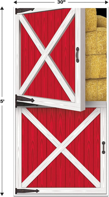 Beistle 2 Piece Plastic Western Barn Door Decorations For Farm Theme Birthday Party Supplies, Celebrating With You Since 1900