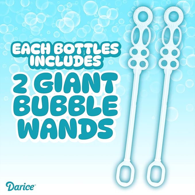 Darice 64-Ounce Bubble Solution-Includes Wand and Easy Pour Funnel Top-Works with Bubble Machines-for Weddings, Birthdays and Outdoor Events 30090907