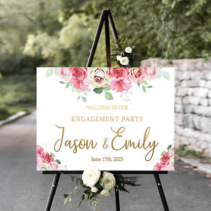 Welcome To Our Engagement Party - Classy Decorations, Announcement Signs & Party Accessories