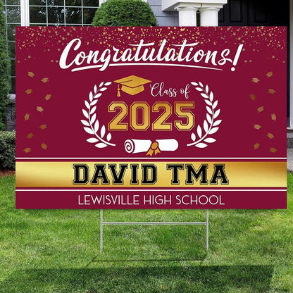 Personalized Graduation Yard Signs, Class of 2025 Sign, Graduation Senior Sign 2025, Graduate Yard Sign, Graduation Decorations Sign, High School Grad, College Graduation Sign #5
