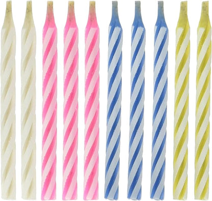 Magic Trick Birthday Candles | Blow Out Surprise Party Candles | Funny Celebration Gag | Multicolor | 10 Count