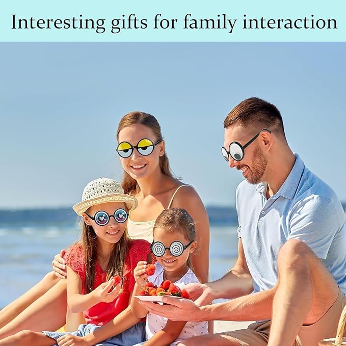 CZFSWT 5PCS Googly Eye Glasses, Funny Glasses, Funny Sunglasses with Moving Eyes, Perfect for Costume Parties, Themed Events, Halloween, Stage Performances and Social Gathering