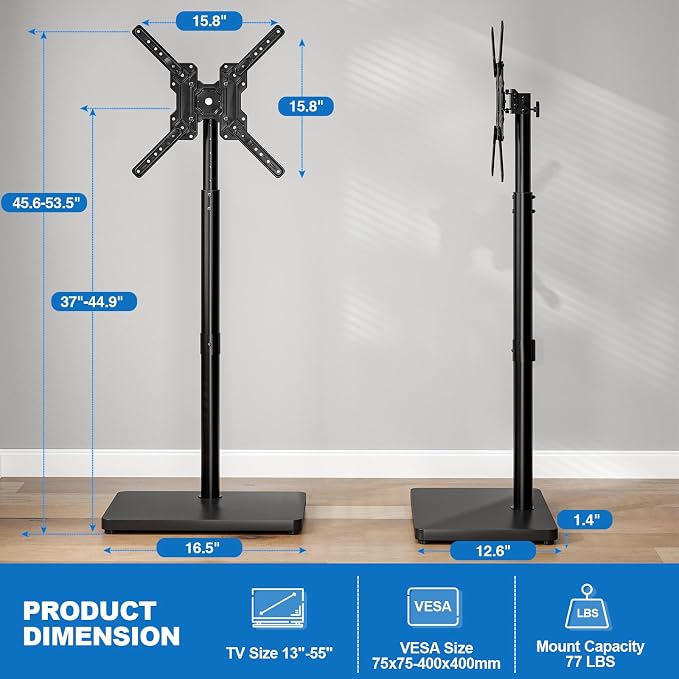 Swivel/Tilt Universal Floor TV Stand