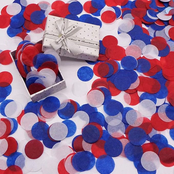 Red Tissue Confetti 1inch Circle Confetti 5000pcs for Filled Balloon or Table Party Decoration