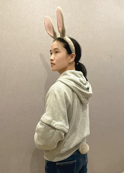 Olivemont Easter bunny ears headband for rabbit pretend play plush costume