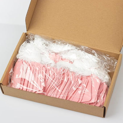 Hang Tags with String Attached,Pack of 500 Price Tags (2.75"x1.57",Pink)