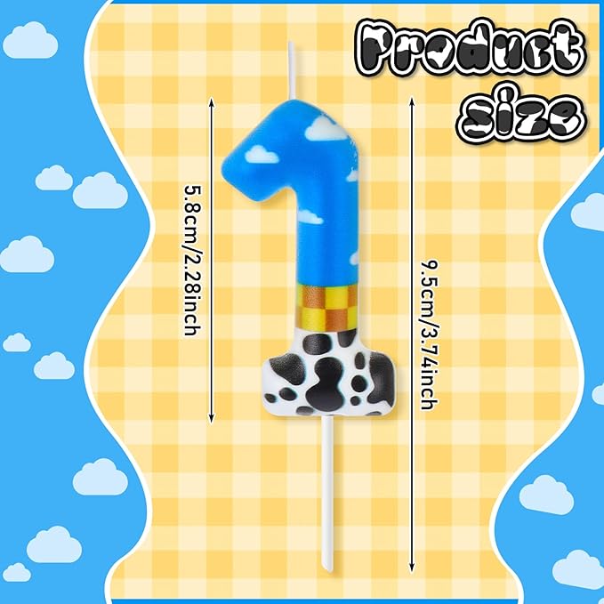 Threlaco Toy Inspire Game Birthday Number Candles Cartoon Cake Topper Cartoon Cake Decorations Birthday Decoration Supplies for Boy Girl Party Decor Supplies(Number 1)