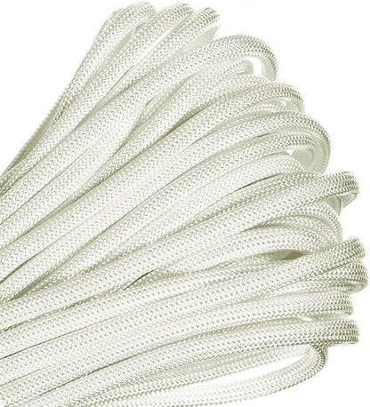 Paracord Planet Solid Color 550lb Paracord – 7 Strand Type III Nylon Cord for Indoor and Outdoor Tasks – White (10 ft)