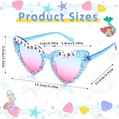 CIEHER Birthday Glasses for Women Girls Rhinestones Birthday Sunglasses Birthday Accessories Party Favors