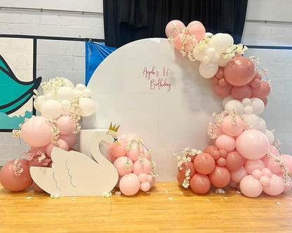 Dusty Pink Balloons 85Pcs Vintage Dusty Pink Balloon Garland Arch Kit 5/10/12/18 Inch Matte Latex Dusty Pink Balloons Different Sizes as Birthday Baby Shower Wedding Bridal Shower Party Decorations