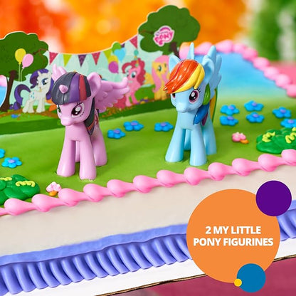 DecoPac My Little Pony Cake Topper, 3-Piece Cake Decorations with Rainbow Dash and Twilight Sparkle Ponies for Fun After the Birthday Party, 3"