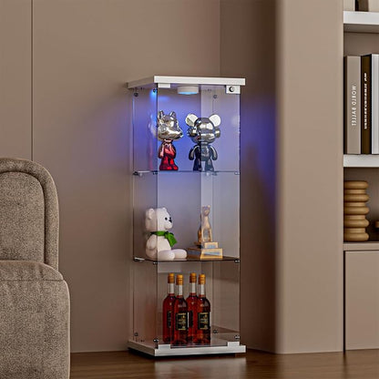 FANYUSHOW 3-Shelf Glass Display Cabinet