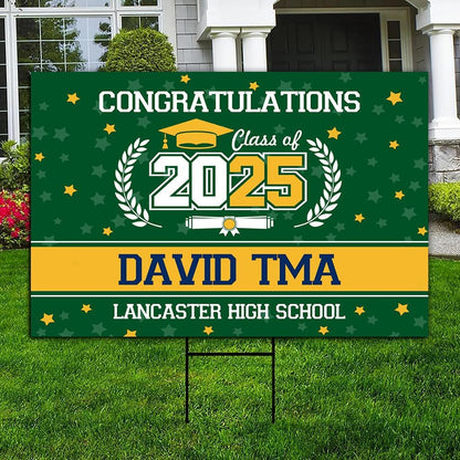 Personalized Graduation Yard Signs, Class of 2025 Sign, Graduation Senior Sign 2025, Graduate Yard Sign, Graduation Decorations Sign, High School Grad, College Graduation Sign #4