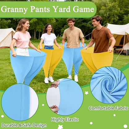 Granny Pants Yard Game Freaky Party Games Pants with Bouncy Balls and Air Pump Oversized Granny Pants Outdoor Game for Adults and Family Interactive Throwing Game for Group Gatherings