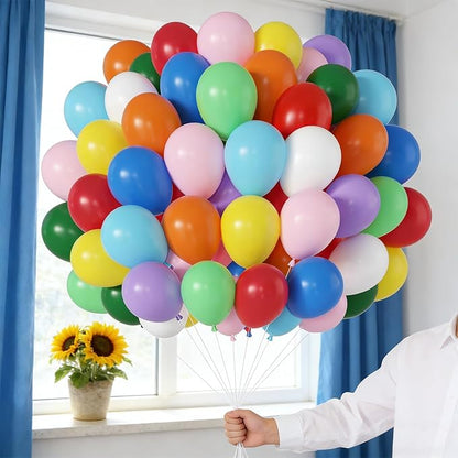 Patimate Balloons Assorted Colors 150 Pack 5 Inch Colorful Rainbow Round Bright Latex Balloons for Birthday Bridal Shower Baby Shower Anniversary Wedding Party Decorations Arch Garland