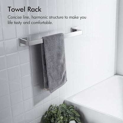 BANOLUX Towel Rack, 12-Inch Single Towel Bars for Bathroom, Towel Racks for Bathroom Wall Mounted SUS304 Stainless Steel Hand Towel Holder Organize Heavy Duty, Polished Chrome Towel Bar