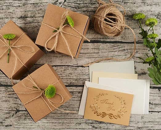 MESHA Gift Boxes 3x3x3'' 1000 Pack Brown, Small Cardboard Gift Box with Lids Bridesmaid Proposal Gifts Box, Gift Boxes Bulk for Present, Bridal, Wedding, Groomsmen, Cupcake Box