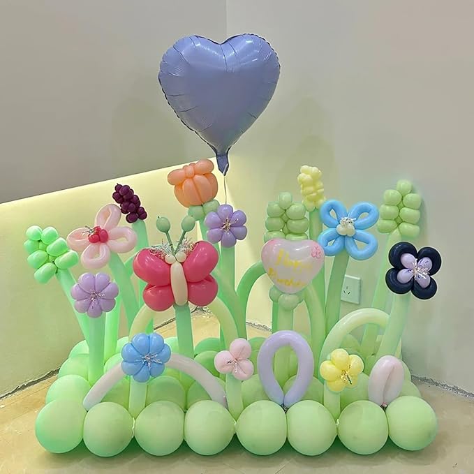 260 Long Balloons 100 Pack Pastel Green Twisting Animal Balloons Thickening Latex Modeling Long Magic Balloons for Animal Model Weddings Birthdays Festival Party Decorations
