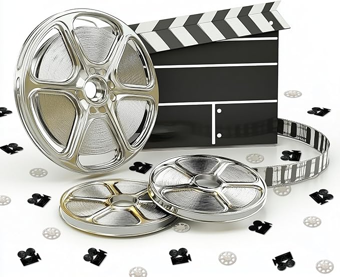45g Video Camera Confetti Metallic Foil Table Scatters Confetti for Party Wedding Birthday Baby Showe Bridal Shower Festival Theme Party Decorations Supplies